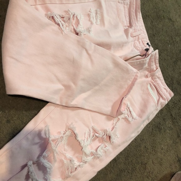 Pink Ripped design Pants - Picture 2 of 6